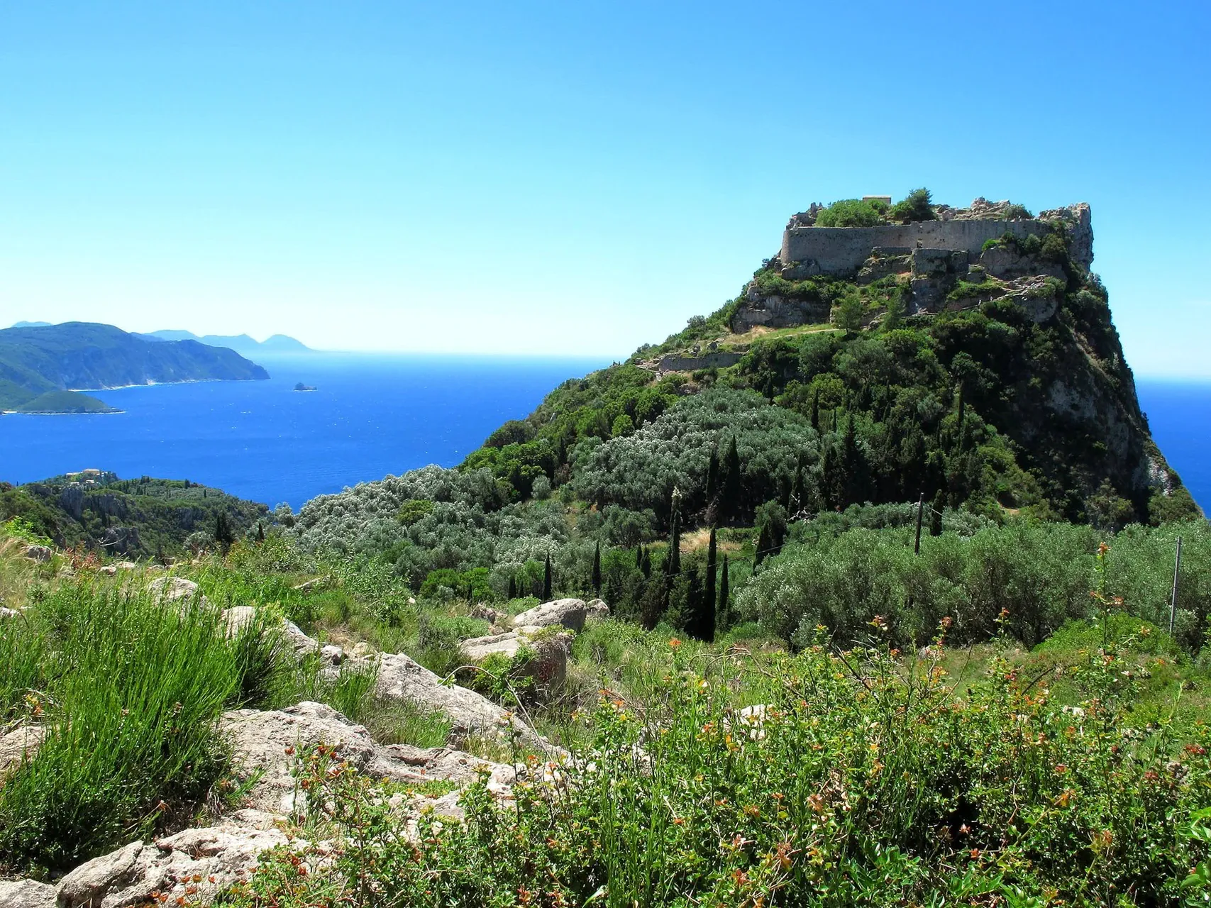 Forteresse d'Angelokastro - Corfou - Grèce - vue aérienne