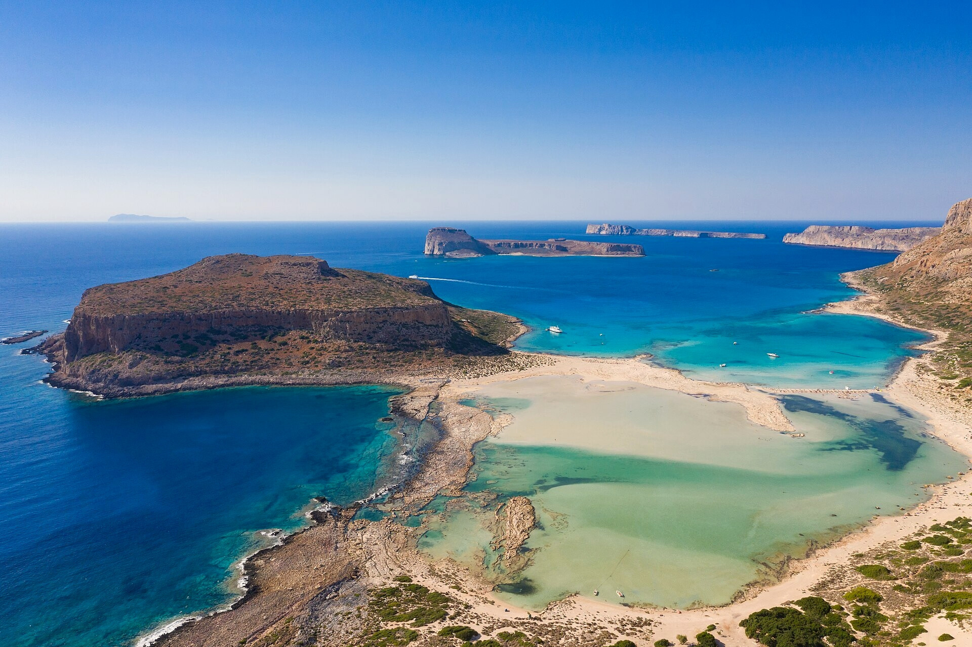 Lagune turquoise de Balos vue du ciel - Crète - Grèce © dronepicr / Wikimedia (CC BY 2.0)