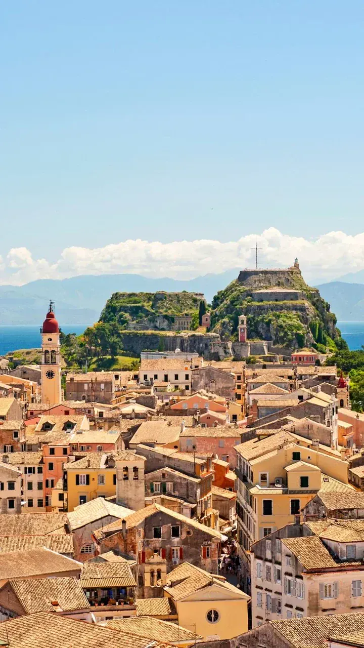 Old Town rooftops and fortress - Corfu - Greece