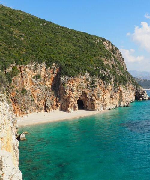 Baie de Forokli, eaux turquoise du nord de l'île - Karpathos - Grèce