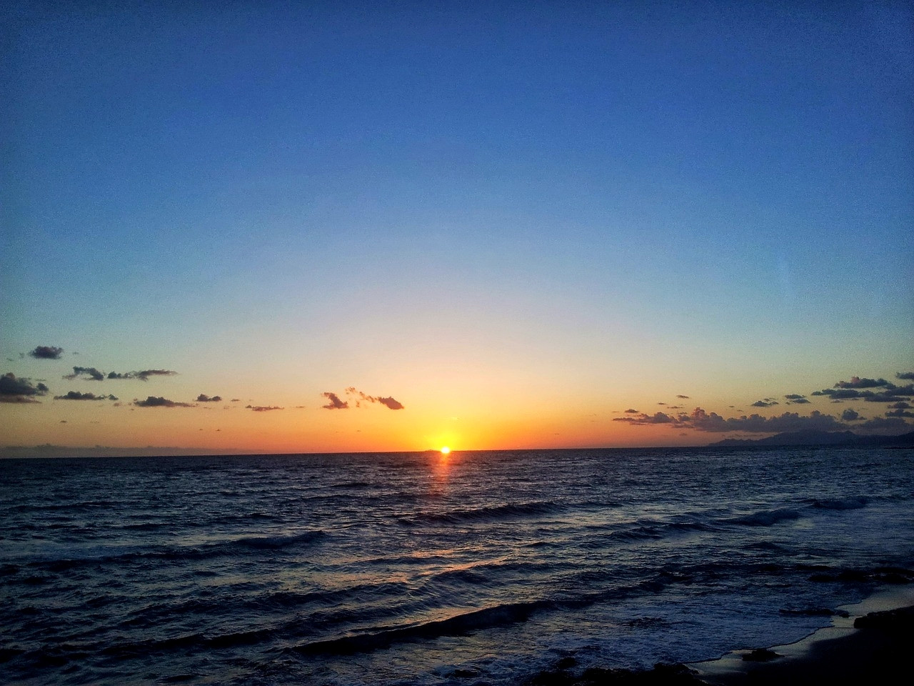 Coucher de soleil sur la mer Ionienne - Grèce