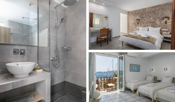 Hotel Portiani moderne avec vue mer et chambres elegantes - Cyclades Grece