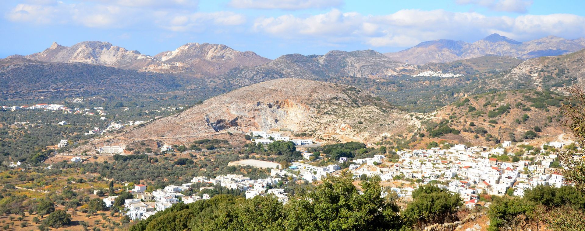 Panorama sur le village de Filoti - Naxos - Grèce