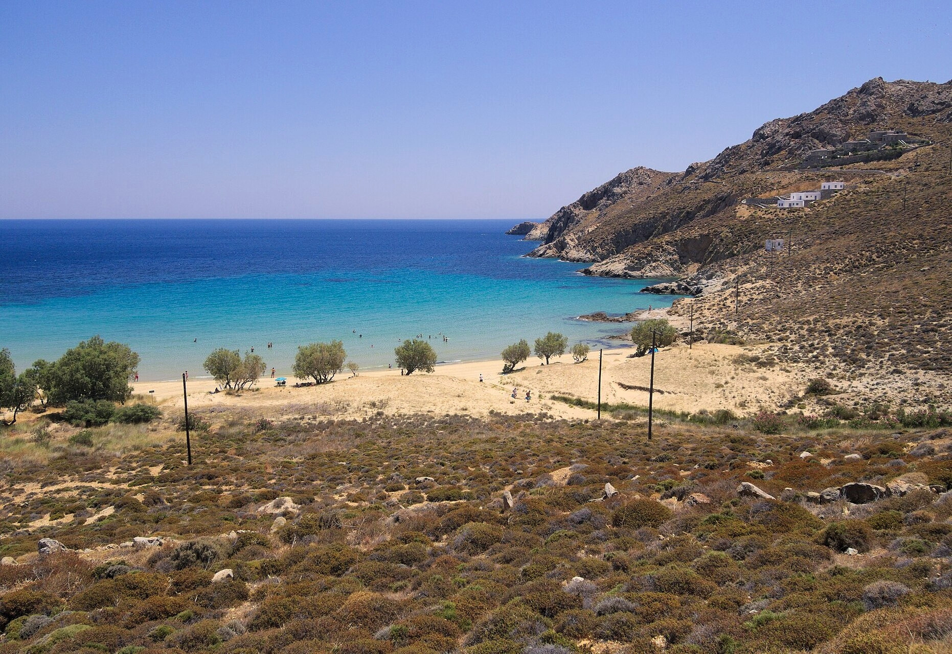 Plage de Psili Ammos - Serifos - Cyclades - Grèce © C messier / Wikimedia (CC BY-SA 4.0)
