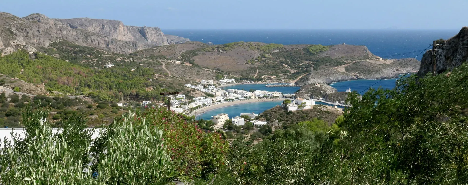 Vue de Kapsali depuis Chora - Cythère - Grèce