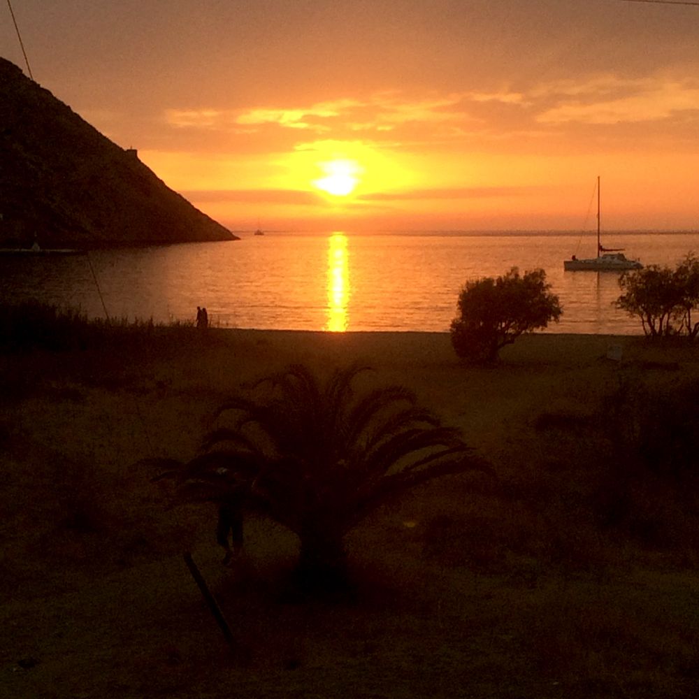 Coucher de soleil sur l'île de Sifnos