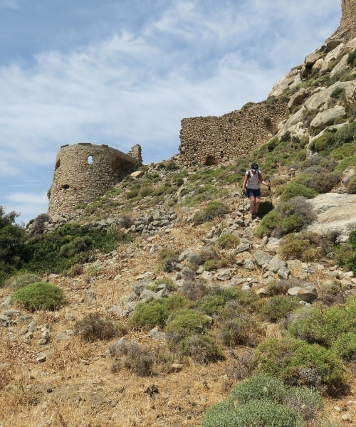Naxos - Redescente d'Apano Kastro © François Ribard