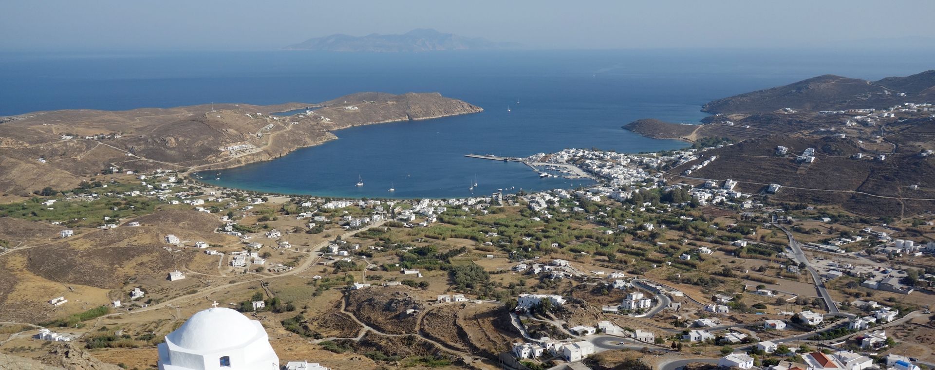 Livadi bay on the island of Serifos in Greece