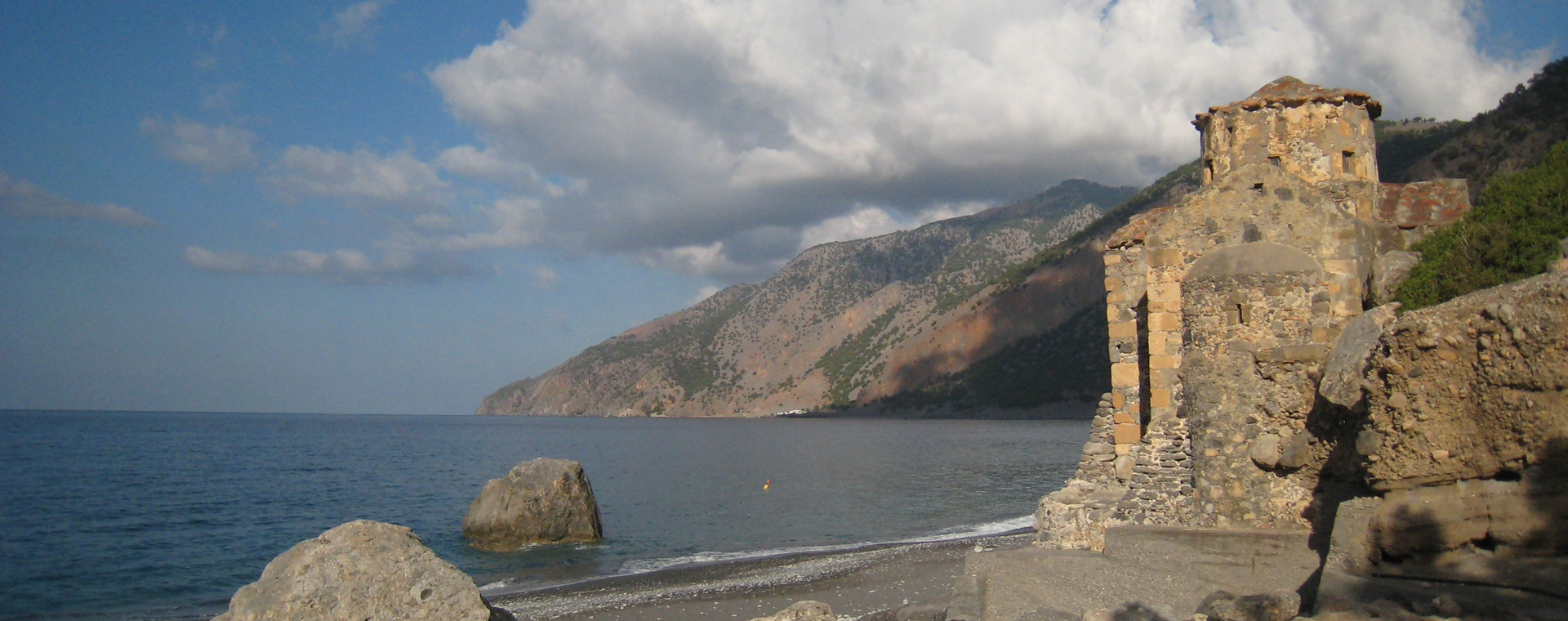 Crete, White mountains and azure sea