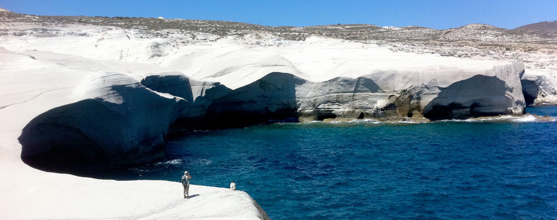 The cliffs of Sarakiniko, island of Milos, Cyclades