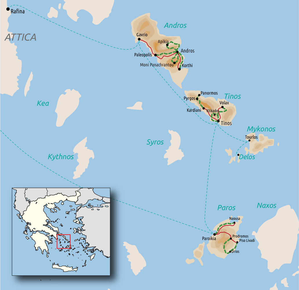 Cycladic Treasure: Andros, Tinos, Mykonos, Delos, Paros
