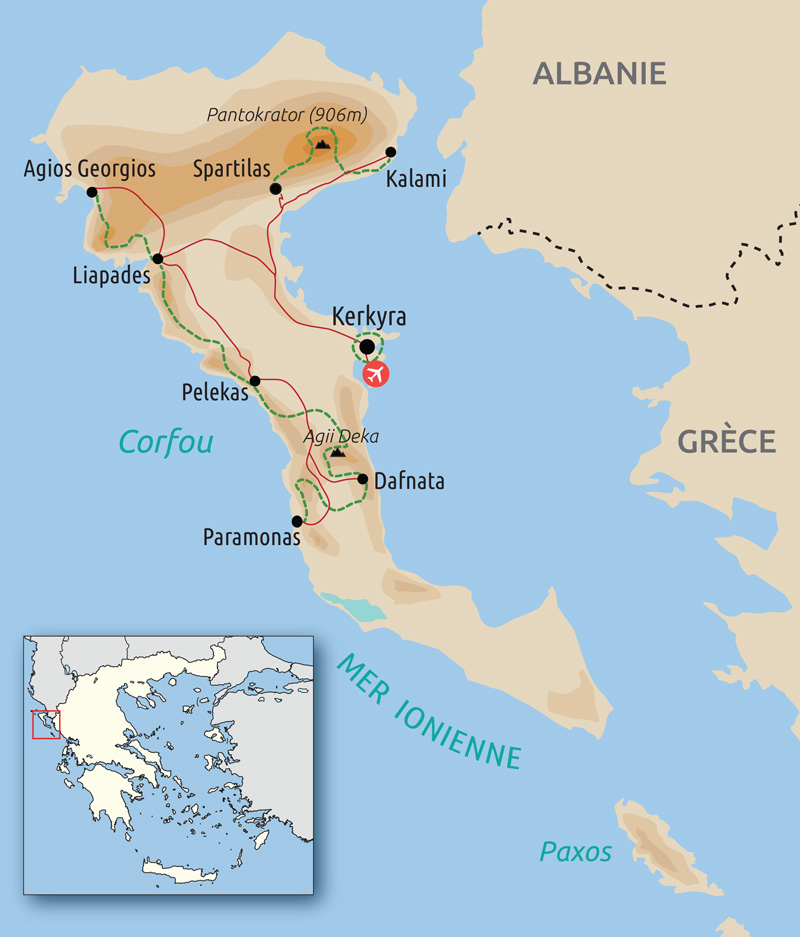 Map of Corfu emerald Island © Nicolas Pagiatis