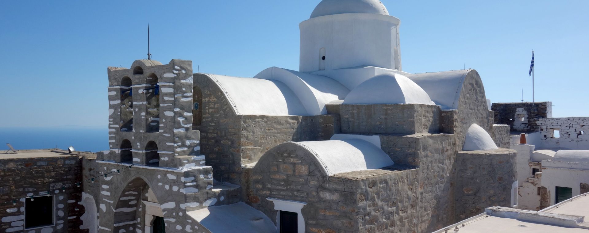 The monastery of Profitis Ilias, at the top of the island of Sifnos