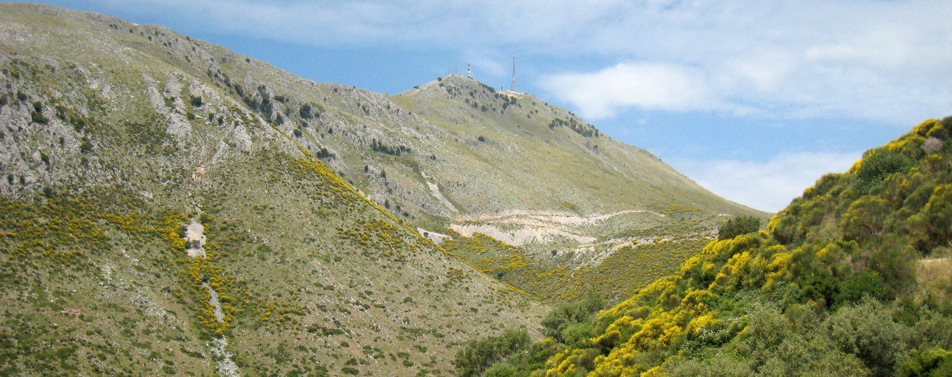 Mount Pantokrator, the highest peak on the island of Corfu