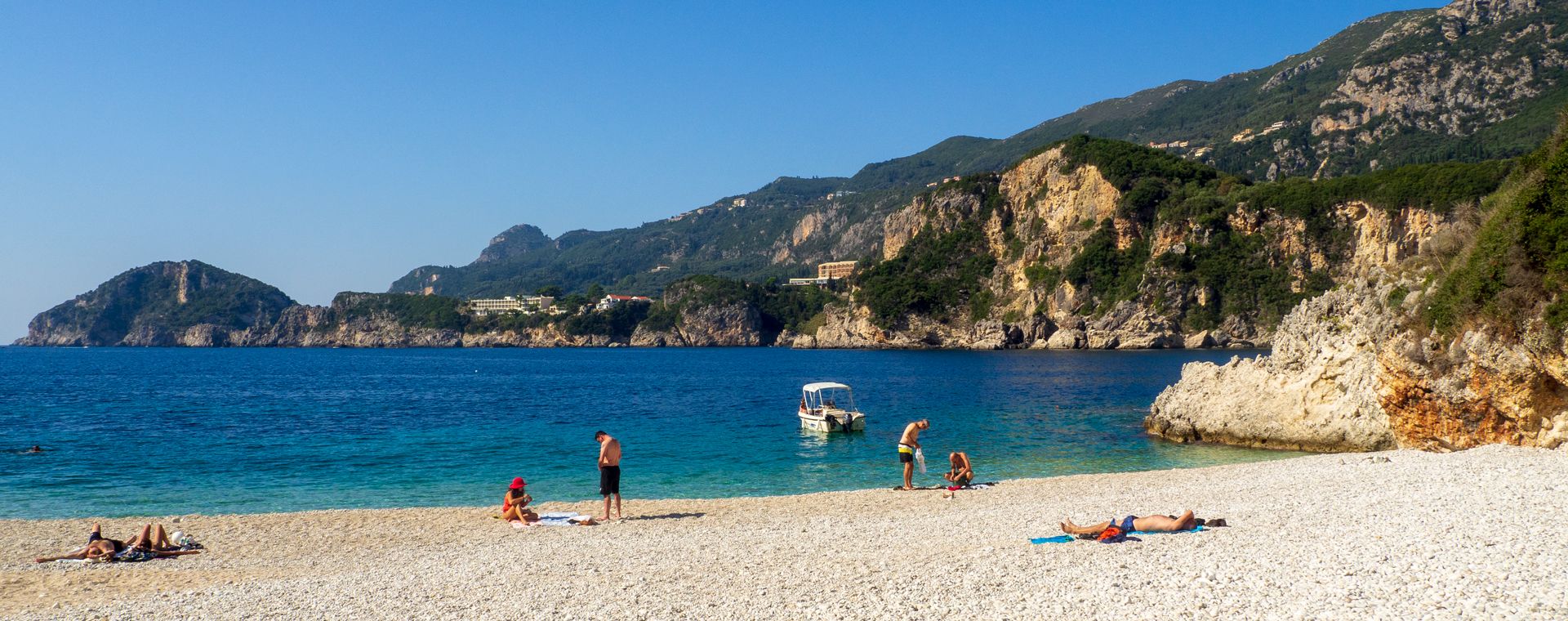 Rovinia beach near Liapades, Corfu