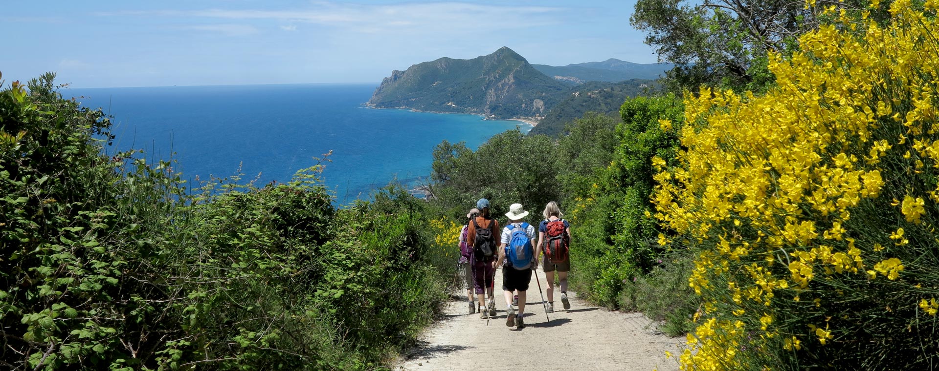 Hiking on the west coast of Corfu