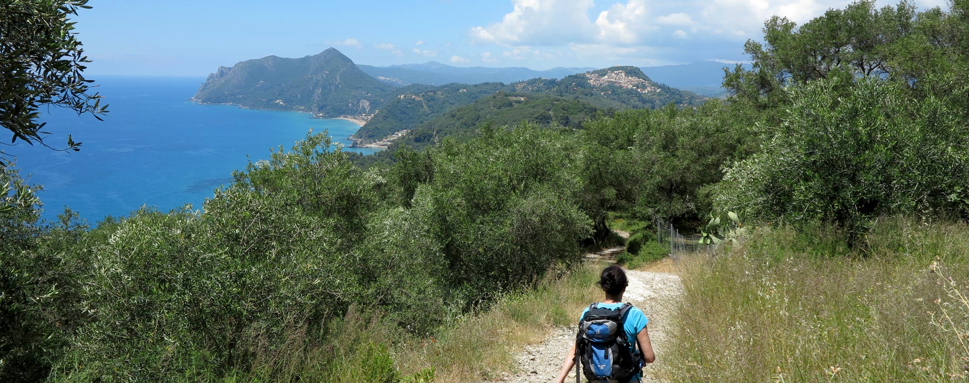 Randonnée sur la côte Ouest de Corfou, Grèce