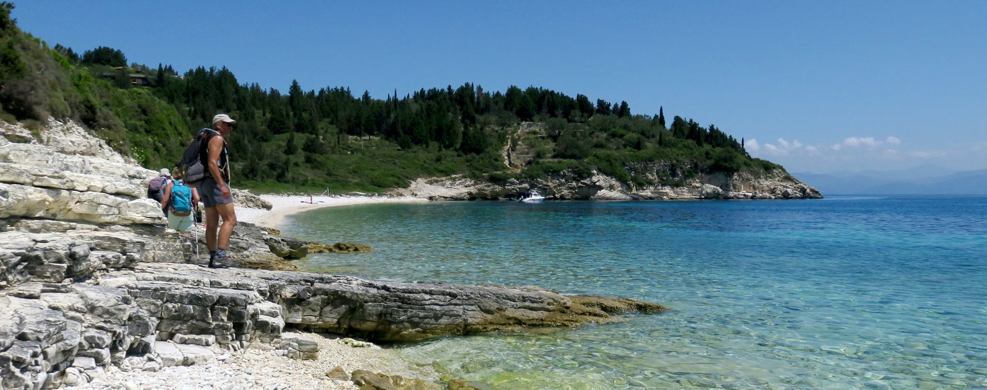 Randonnée sur la plage de Kipiadi, Paxos