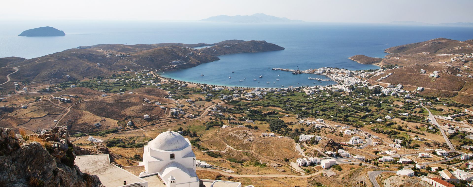 Sérifos : vue sur la baie de Livadi