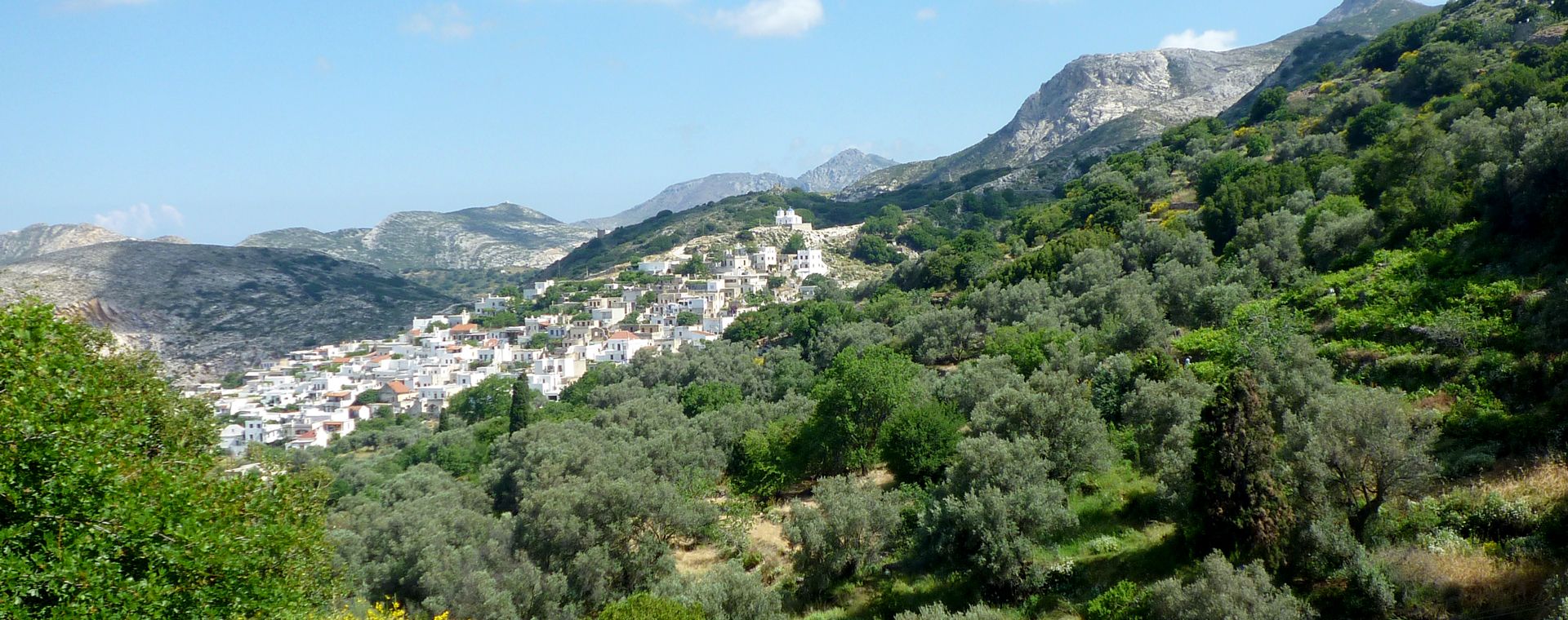 Filoti village on the island of Naxos