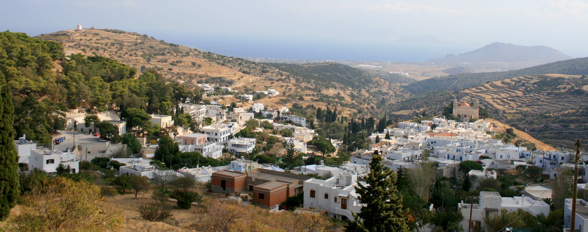Village de Lefkes, sur l'île de Paros