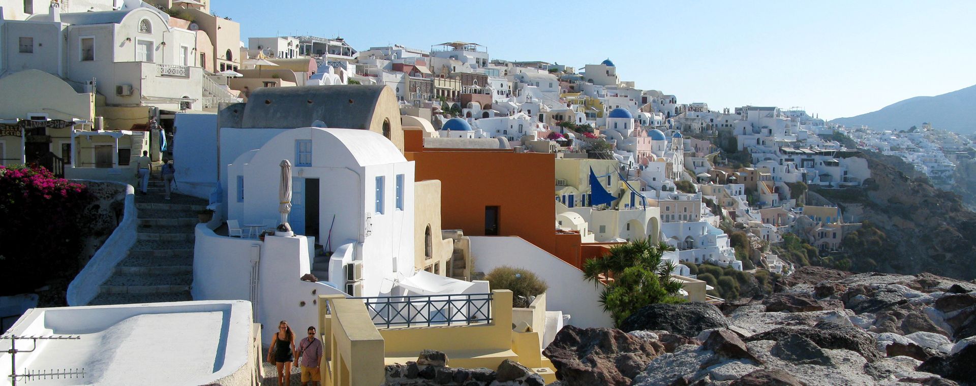 Oia village in the morning