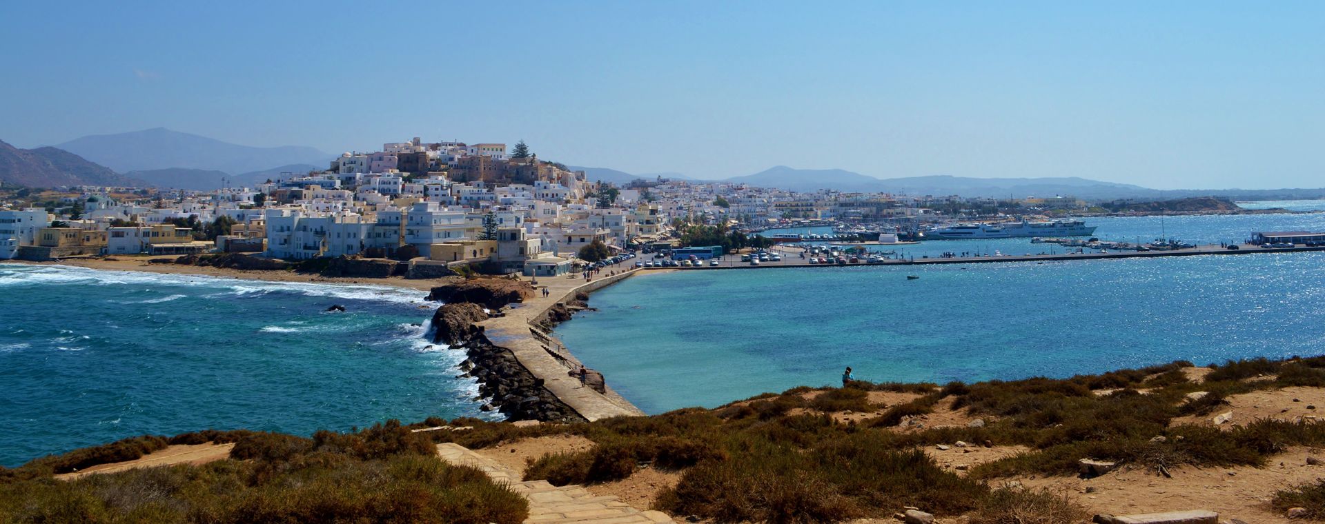 Ville de Naxos dans les Cyclades