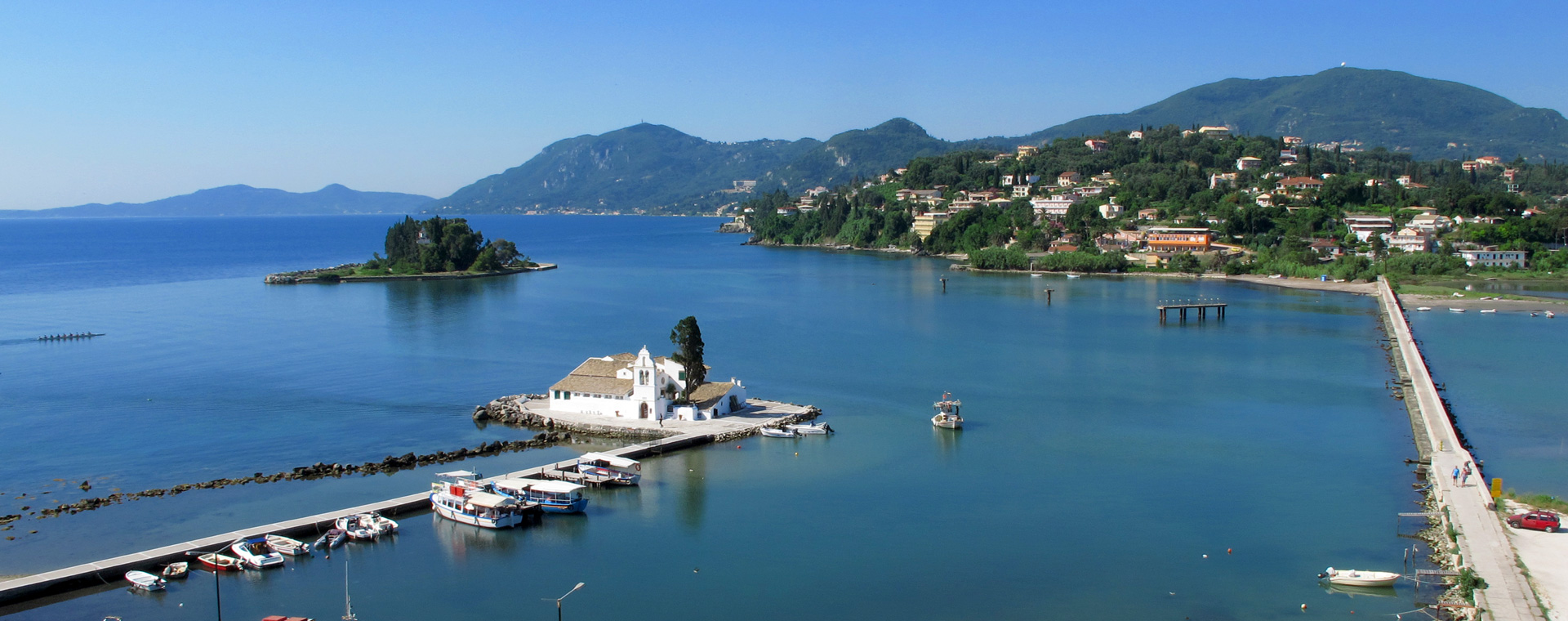 View of Vlacherna Monastery on Corfu